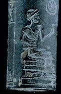 7a - Ningal seal, Queen goddess of Ur; ancient printing press of the day was the seal; print your copy & send other copies to all the major cities as news
