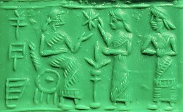 7f - goddesses Ningal, Inanna, & Ninshubur