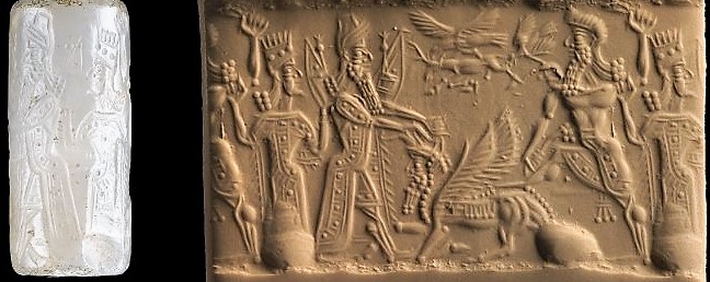 8a - Inanna, Utu, Bull of Heaven, & 2/3rds divine giant King of Uruk, Gilgamesh, the son to goddess Ninsun & semi-divine giant Lugalbanda