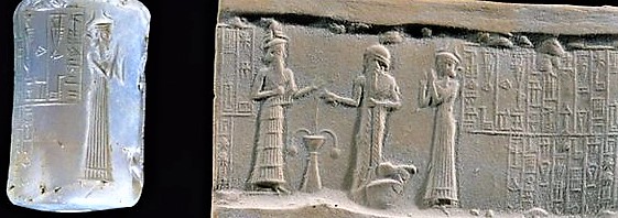 2rr - Enlil, giant 2/3rds divine mixed-breed king Ur-Namma, & his mother goddess Ninsun