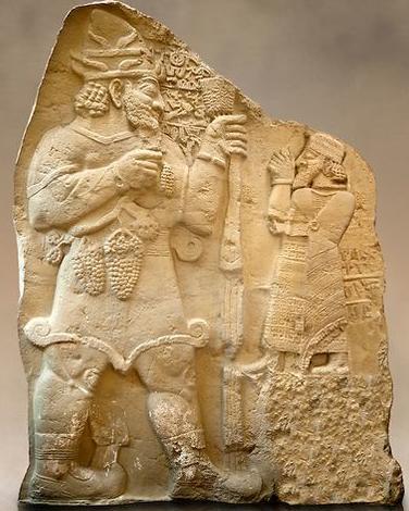 1 - another ancient artifact, stele of alien giant Adad and his smaller semi-divine king; the king receives the instructions from god & passes it on to the people, acting as perfect go-betweens for the gods & earthlings