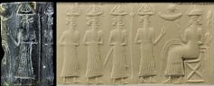 10f - Enki, 2 of his unidentified sons, Marduk, & another unidentified son in the Abzu