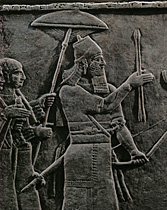 14z - Ashurnasirpal II, semi-divine mixed-breed descendant King of Assyria 883-859