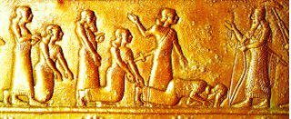 15o - Hebrew King Jehu, bows to Shalmaneser III 859-854 BC