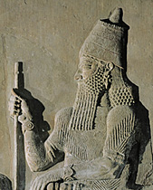19a - relief artifact of Sargon II, ancient king of Assyria, a go-between for the gods & earthlings