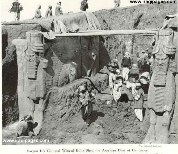 19o - King Sargon II palace unearthed, Archeology Dig in Sumer, Biblical archaeologists searched ancient cities to attempt to prove the Bible as historical document