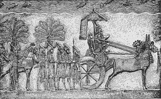 20a - Assyrian King Sennacherib parade, giant mixed-breed descendant of one of the gods, a mighty man, a giant, a hero of old, man renown