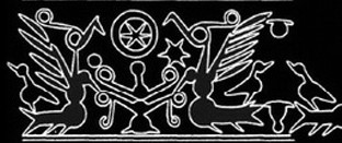 21a - Mesopotamian scene with Nabu's 6-Pointed Star symbol
