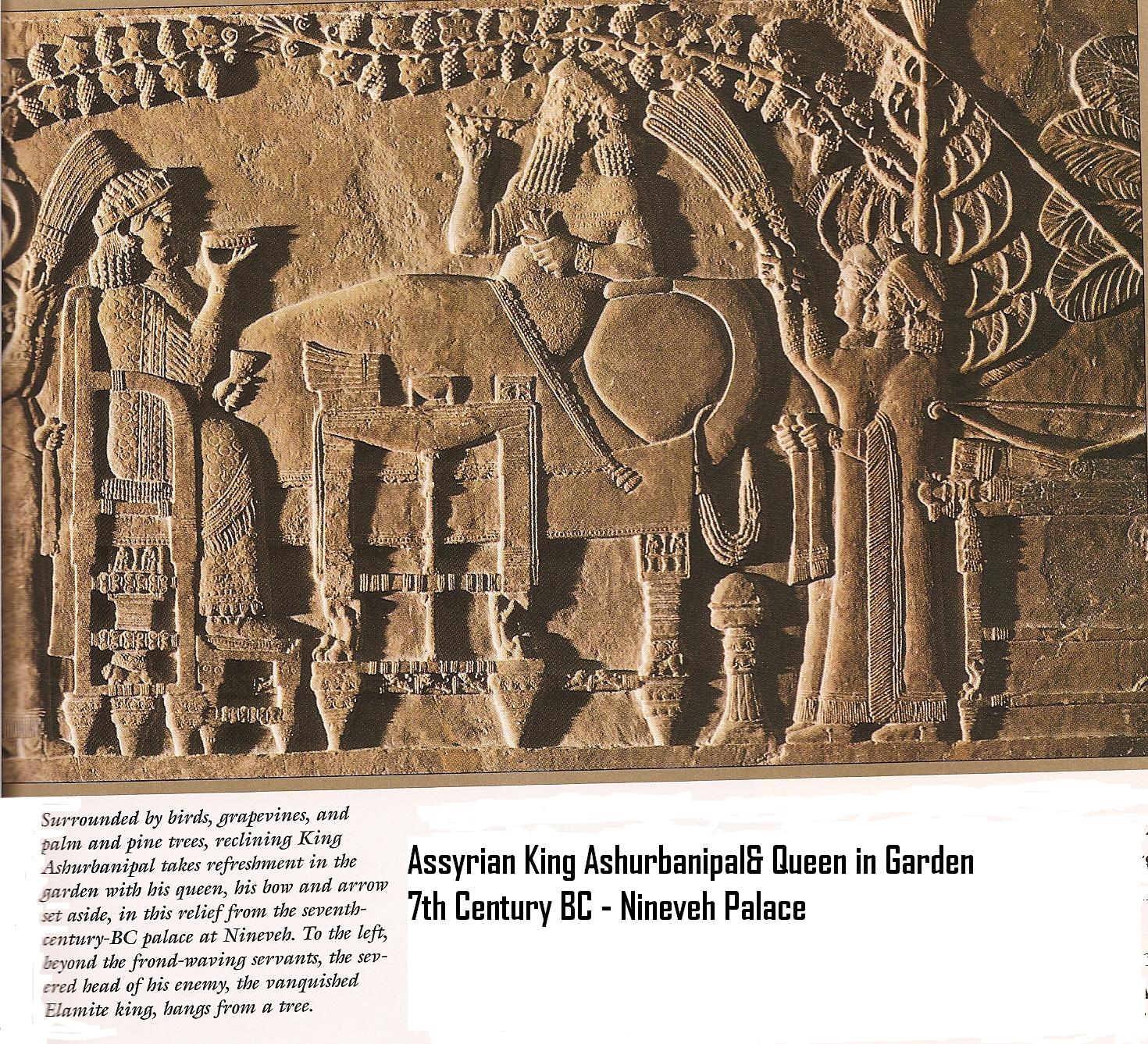 21l - King Ashurbanipal & Queen
