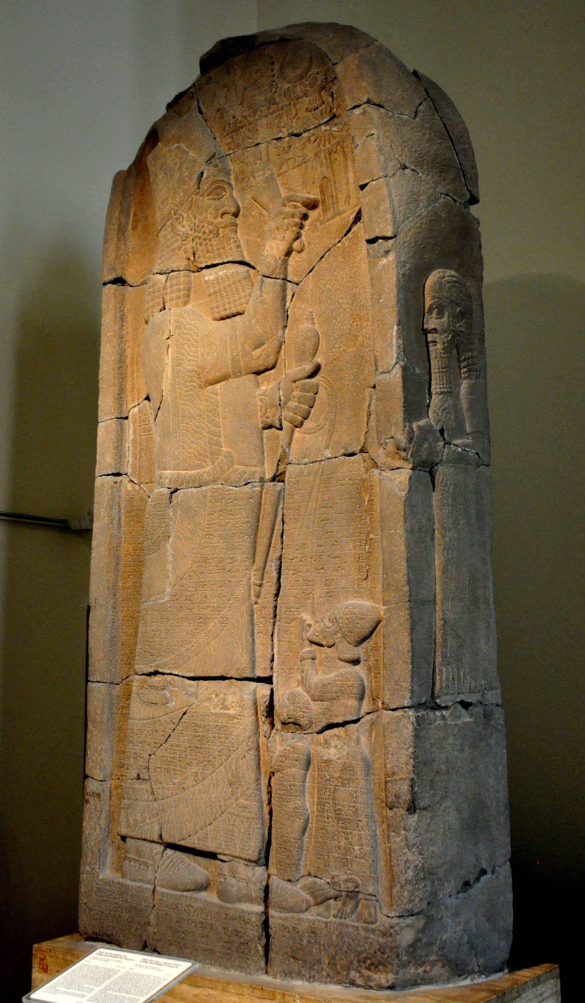 22a - alien god Ashur & King Esarhaddon & spouse on her knees