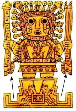 30 - Gateway of the Sun; Adad / Viracocha with lightning bolts & axe symbols of his alien weaponry; Adad was present in most all cultures with multiple gods; they live a very long time!