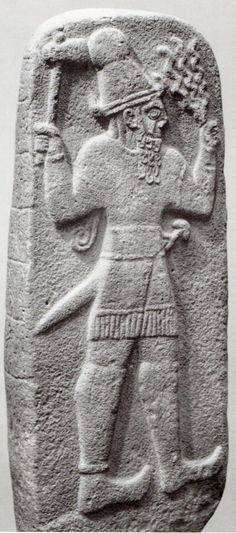 34 - Adad stele with alien weaponry in hands