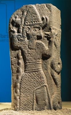 35 - Ishkur - Adad, Babylonian stele, same god, different name