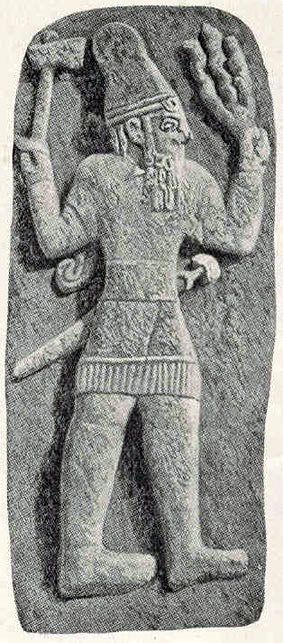 52 - another ancient stele of Adad, god of lightning & thunder