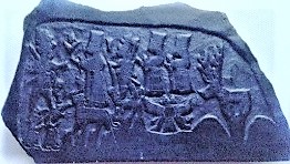 53 - Hittite Relief of Adad, Shala, son, & 2 unidentified; Ninurta's Double-Headed Eagle symbol
