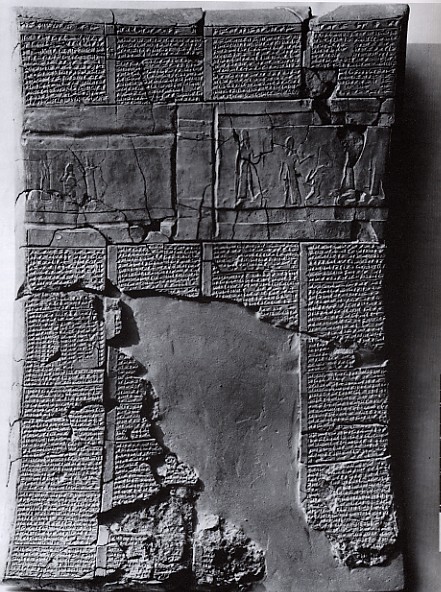 6 - wall relief of Ninurta, Ashur, Assyrian King Tukulti-Ninurta, & Adad