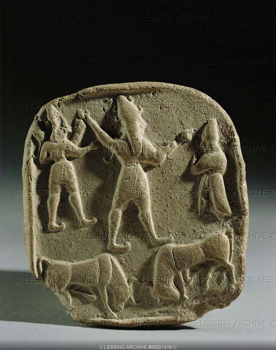 66 - ancient artifact of Sarruma with parents Teshub & Shala in Syria