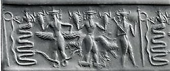 77 - serpent god Ningishzidda; winged pilot Ningishzidda, Ishara, & Marduk