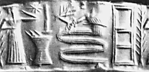 90c - Enki & serpent god Ningishzidda discuss informing Noah of the Great Flood soon to come