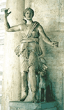 12a - Roman goddess Diana & guard dog, Apollo's spouse