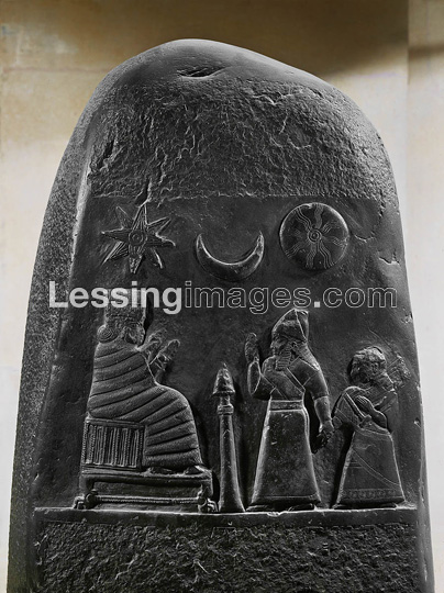 3 - healer-goddess Nanaya being presented Babylonian King Melishipak II & his ill daughter
