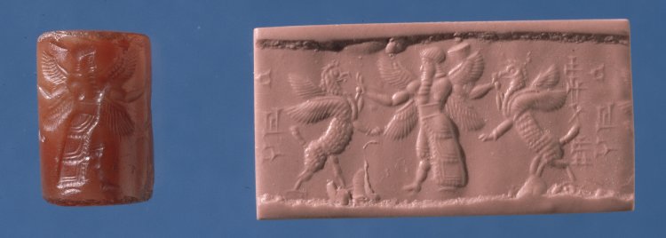 30 - Ninurta OR Marduk battles unidentified animal symbols of gods