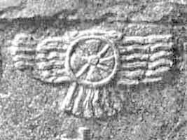 32 - winged sky-disk with Planet Nibiru Cross symbol