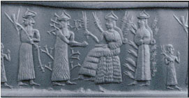 4 - Enlil with the plow, Haia, Nisaba, Ninlil, & unidentified