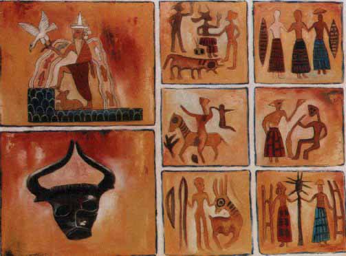 5 - Enki, scenes of Dilmun, Ninsikilka's land given her by Enki