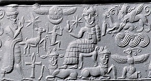 59 - alien winged sky-disc; semi-divine spouse-king & Goddess of Love Inanna