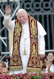 98 - Pope John Paul II wearing Nibiru symbols