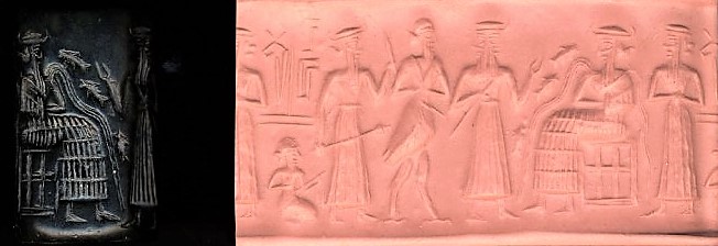 5n - Marduk, a failed experiment, 2-faced Isimud, Enki seated, & unidentified son of Enki