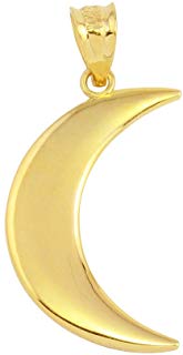 10b - Nannar's Moon Crescent on gold earings