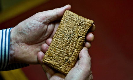 12 - clay tablet with instructions to build Noah's Ark