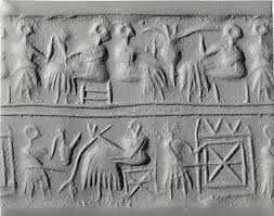 12 - Sumerian way of drinking beer through straws