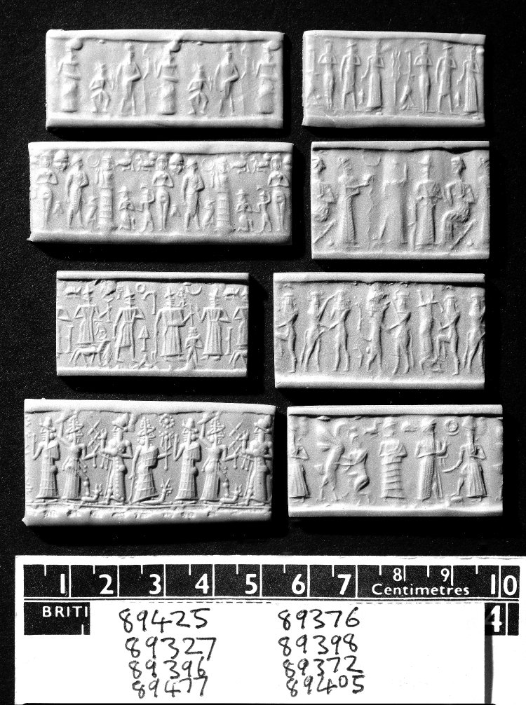 17 - bottom left_ Nabu, Nannar with his dinner contribution, & Marduk atop Mushhushshu