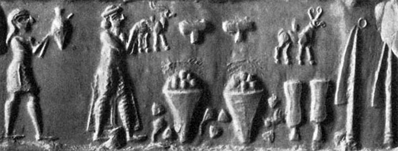 19 - young Inanna & Dumuzi with produce from hard labor