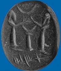 1f - Seal From Nannar's Temple; unidentified gods, possibly Nannar on the right
