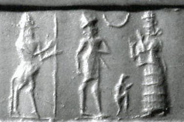 1z - Nannar's Moon crescent symbol; Enkidu, Gilgamesh, & mother goddess Ninsun