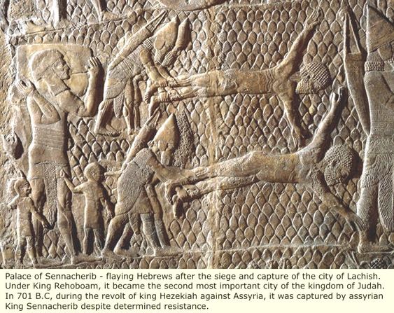 20w - flaying Hebrews after the seige, 701 B.C.