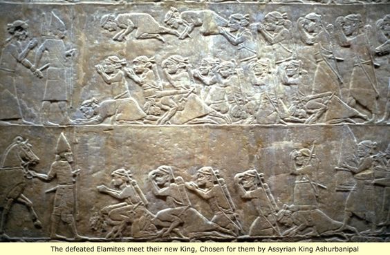 21z - Ashurbanipal, on bottom, appoints a new king for Elam, on top