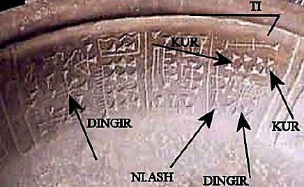 24 - cuneiform writing on Bolivian Bowl