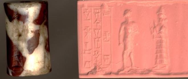 34 - seal of semi-divine son appointed to kingship, & his goddess mother Ninsun