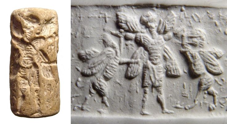 38 - Ninurta OR Marduk battle 2 animal symbol of unidentified gods
