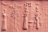 3f - Nannar, Nibiru, Tree of Life, Enlil, & Inanna symbols; Ninhursag, Ningal, & daughter Inanna