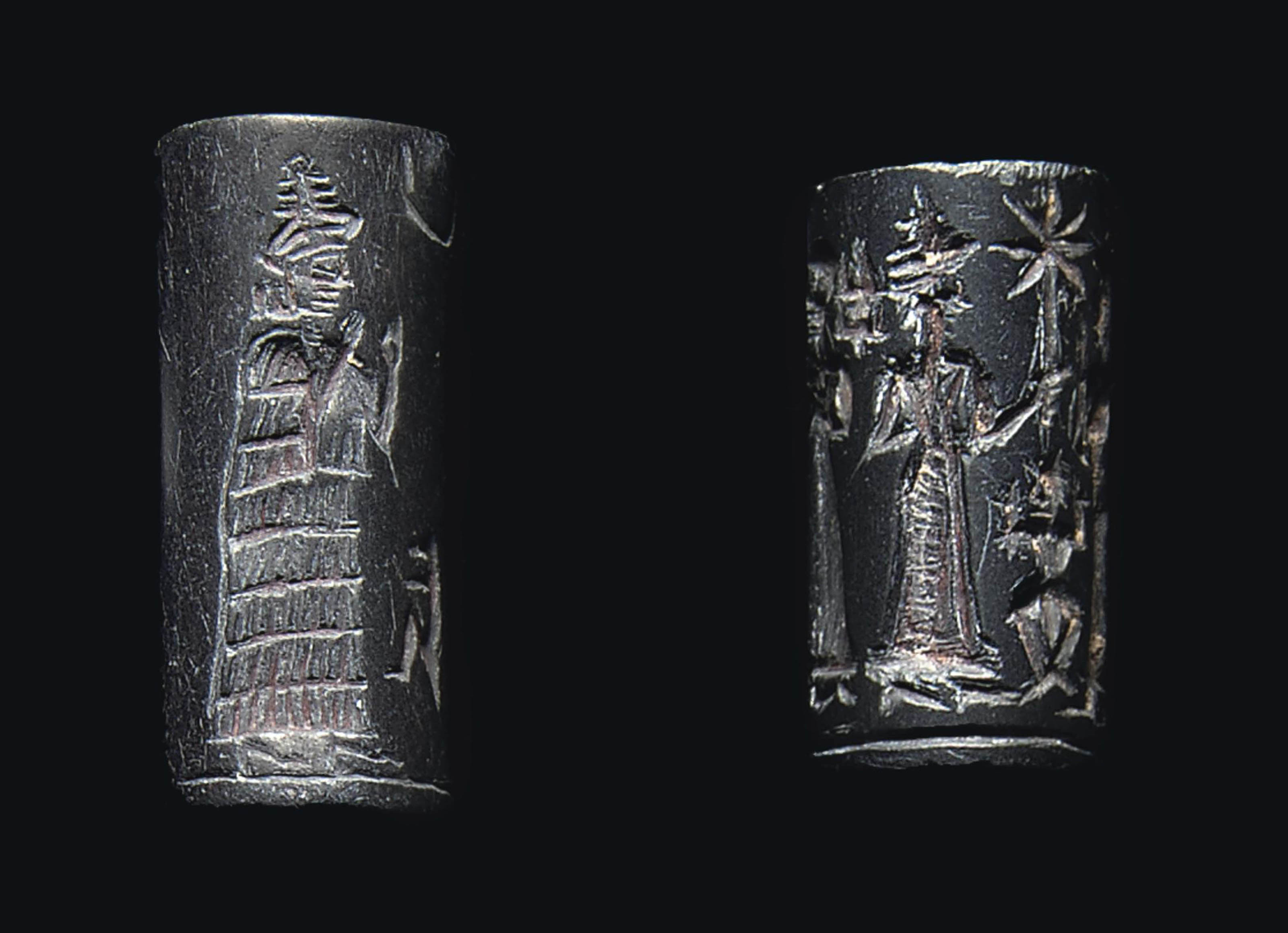 47 - two old Babylonian cylinder seals circa early second millennium B.C.