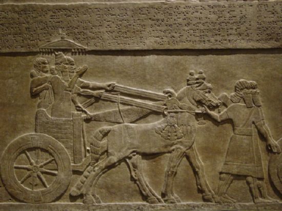 49 - cuneiform script above chariot