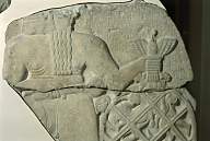 4i - Ninurta, stele of vultures, eating the enemy, at times the gods actually participated in the wars between men
