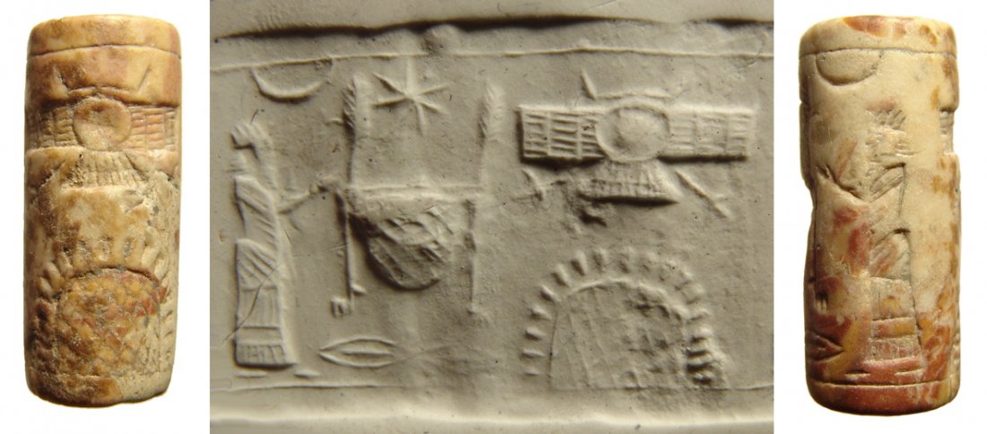 5 - Nannar with his, Inanna's, & Nibiru's symbols