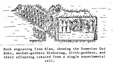 50 - the gods come from all around to see Enki & Ninhursag with their successful beginning of a new era for the gods; the birthing of a worker race of humans